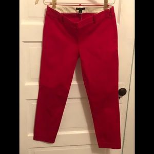 Red J Crew Pants